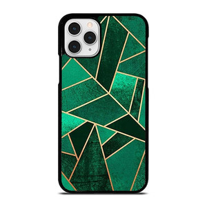 EMERALD AND COPPER GEOMETRIC PATTERN iPhone 11 Pro Case Cover