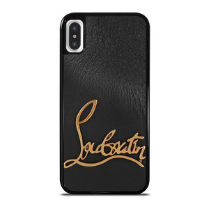CHRISTIAN LOUBOUTIN LOGO LEATHER iPhone X / XS Case Cover CHRISTIAN LOUBOUTIN LOGO LEATHER iPhone X / XS Case Cover