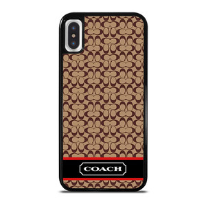 COACH NEW YORK BROWNLOGO PATTERN iPhone X / XS Case Cover