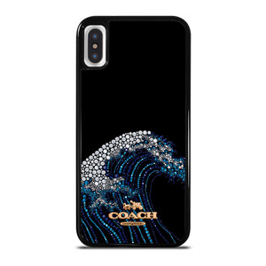 COACH NEW YORK LOGO DIAMOND WAVE iPhone X / XS Case Cover