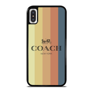 COACH NEW YORK LOGO STRIPES iPhone X / XS Case Cover