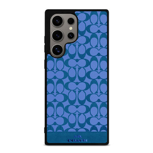 COACH NEW YORK LOGO PATTERN BLUE EMBLEM Samsung Galaxy S24 Ultra Case Cover