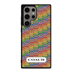 COACH NEW YORK LOGO PATTERN COLORFULI CONS Samsung Galaxy S24 Ultra Case Cover