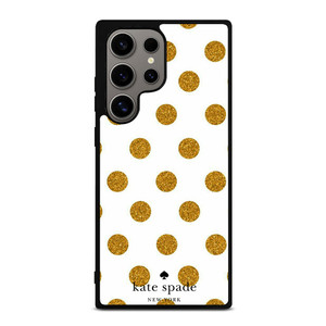 KATE SPADE NEW YORK LOGO GOLDEN POLKADOTS Samsung Galaxy S24 Ultra Case Cover