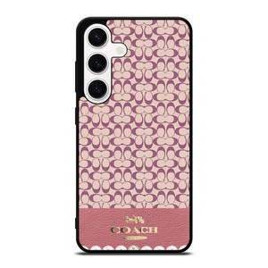 COACH NEW YORK LOGO PINK EMBLEM PATTERN Samsung Galaxy S24 Case Cover