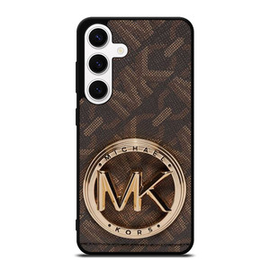 MICHAEL KORS LOGO MK BROWN WALLET Samsung Galaxy S24 Case Cover