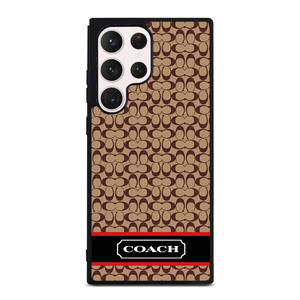 COACH NEW YORK BROWNLOGO PATTERN Samsung Galaxy S23 Ultra Case Cover