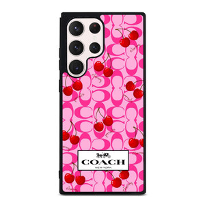 COACH NEW YORK LOGO CHERRY ICON Samsung Galaxy S23 Ultra Case Cover