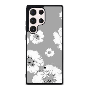 KATE SPADE NEW YORK LOGO FLORAL GRAY Samsung Galaxy S23 Ultra Case Cover