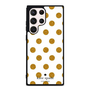 KATE SPADE NEW YORK LOGO GOLDEN POLKADOTS Samsung Galaxy S23 Ultra Case Cover