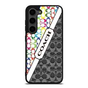 COACH NEW YORK LOGO COLORFULL BLACK ICON Samsung Galaxy S23 Plus Case Cover