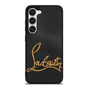 CHRISTIAN LOUBOUTIN LOGO LEATHER Samsung Galaxy S23 Case Cover