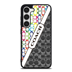 COACH NEW YORK LOGO COLORFULL BLACK ICON Samsung Galaxy S23 Case Cover