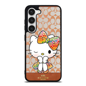 COACH NEW YORK LOGO HELLO KITTY Samsung Galaxy S23 Case Cover