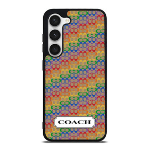 COACH NEW YORK LOGO PATTERN COLORFULI CONS Samsung Galaxy S23 Case Cover