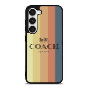 COACH NEW YORK LOGO STRIPES Samsung Galaxy S23 Case Cover