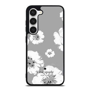 KATE SPADE NEW YORK LOGO FLORAL GRAY Samsung Galaxy S23 Case Cover