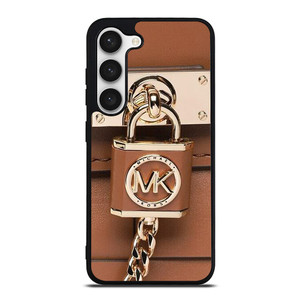 MICHAEL KORS LOGO MK PADLOCK BROWN Samsung Galaxy S23 Case Cover MICHAEL KORS LOGO MK PADLOCK BROWN Samsung Galaxy S23 Case Cover