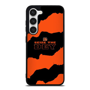 SEIZE THE DEY CINCINNATI BENGALS LOGO FOOTBALL TEAM Samsung Galaxy S23 Case Cover