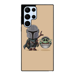 BABY YODA AND MANDALORIAN STAR WARS CUTE Samsung Galaxy S22 Ultra Case Cover