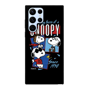 SNOOPY FACES THE PEANUTS CARTOON Samsung Galaxy S22 Ultra Case Cover