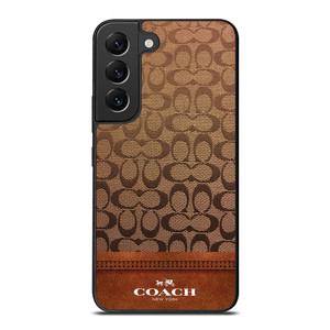 COACH NEW YORK ICON BROWN LOGO Samsung Galaxy S22 Plus Case Cover
