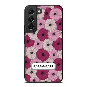 COACH NEW YORK LOGO PURPLE FLOWER Samsung Galaxy S22 Plus Case Cover