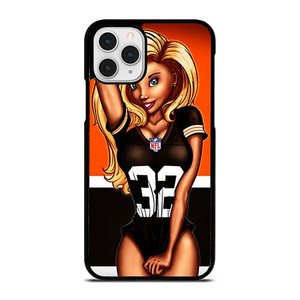 CLEVELAND BROWNS NFL CARTOON GIRL iPhone 11 Pro Case Cover