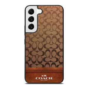 COACH NEW YORK ICON BROWN LOGO Samsung Galaxy S22 Case Cover