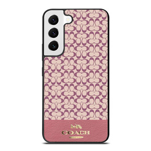 COACH NEW YORK LOGO PINK EMBLEM PATTERN Samsung Galaxy S22 Case Cover