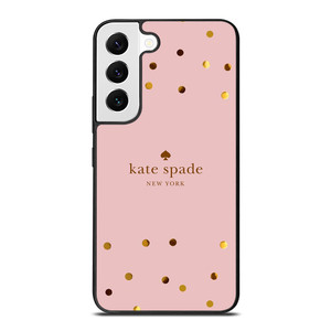 KATE SPADE NEW YORK LOGO PINK GOLDEN POLKADOTS Samsung Galaxy S22 Case Cover KATE SPADE NEW YORK LOGO PINK GOLDEN POLKADOTS Samsung Galaxy S22 Case Cover