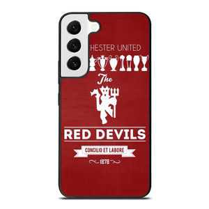 MANCHESTER UNITED FC LOGO FOOTBALL RED DEVILS Samsung Galaxy S22 Case Cover
