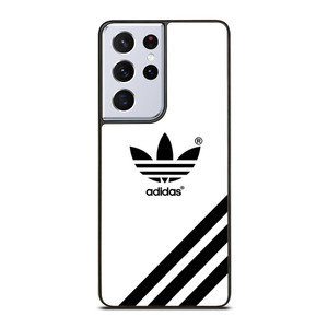 ADIDAS LOGO WHITE CLASSIC STRIPES Samsung Galaxy S21 Ultra Case Cover