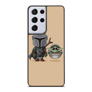 BABY YODA AND MANDALORIAN STAR WARS CUTE Samsung Galaxy S21 Ultra Case Cover