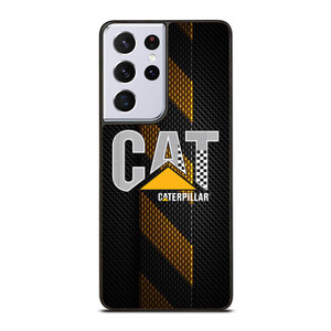 CATERPILLAR TRACTOR LOGO YELLOW METAL TRIPE Samsung Galaxy S21 Ultra Case Cover