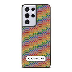 COACH NEW YORK LOGO PATTERN COLORFULI CONS Samsung Galaxy S21 Ultra Case Cover
