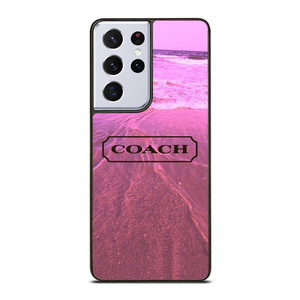 COACH NEW YORK LOGO PINK BEACH Samsung Galaxy S21 Ultra Case Cover