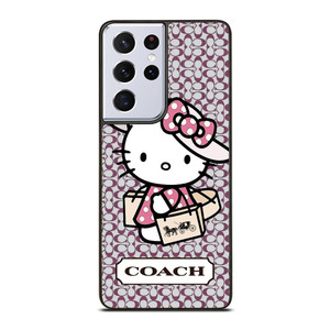 HELLO KITTY X COACH NEW YORK LOGO Samsung Galaxy S21 Ultra Case Cover HELLO KITTY X COACH NEW YORK LOGO Samsung Galaxy S21 Ultra Case Cover