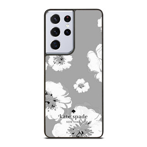KATE SPADE NEW YORK LOGO FLORAL GRAY Samsung Galaxy S21 Ultra Case Cover