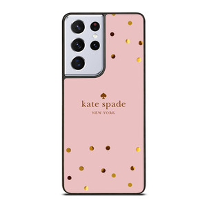 KATE SPADE NEW YORK LOGO PINK GOLDEN POLKADOTS Samsung Galaxy S21 Ultra Case Cover