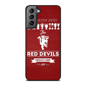 MANCHESTER UNITED FC LOGO FOOTBALL RED DEVILS Samsung Galaxy S21 Plus Case Cover
