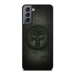 PUNISHER LOGO METAL CARBON Samsung Galaxy S21 Plus Case Cover