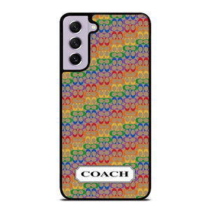 COACH NEW YORK LOGO PATTERN COLORFULI CONS Samsung Galaxy S21 FE Case Cover
