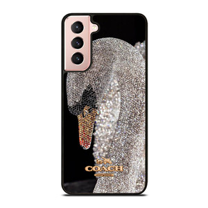 COACH NEW YORK LOGO DIAMOND SWAN Samsung Galaxy S21 Case Cover
