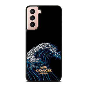 COACH NEW YORK LOGO DIAMOND WAVE Samsung Galaxy S21 Case Cover