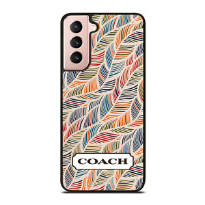 COACH NEW YORK LOGO MONOGRAM SEAMLESS PATTERN Samsung Galaxy S21 Case Cover