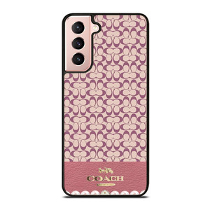 COACH NEW YORK LOGO PINK EMBLEM PATTERN Samsung Galaxy S21 Case Cover