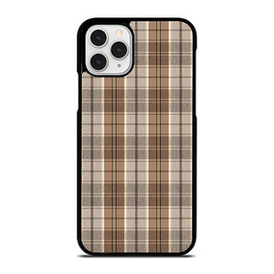 BROWN PLAID PATTERN iPhone 11 Pro Case Cover