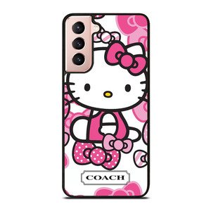 HELLO KITTY COACH NEW YORK PINK Samsung Galaxy S21 Case Cover HELLO KITTY COACH NEW YORK PINK Samsung Galaxy S21 Case Cover
