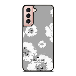 KATE SPADE NEW YORK LOGO FLORAL GRAY Samsung Galaxy S21 Case Cover